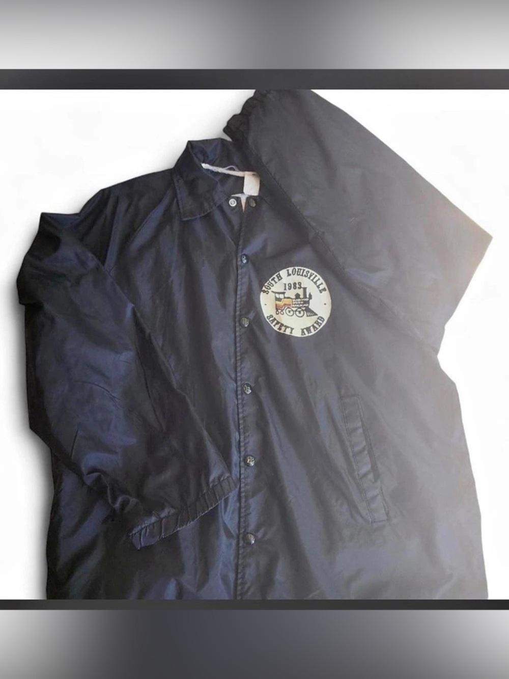 VTG 1983 Seaboard System Railroad Safety Award Jacket L South Louisville L&N SBD